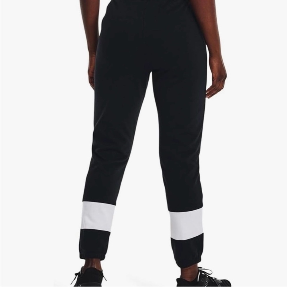 Under Armour Women’s Rival Colorblock Jogger Sweatpants Black/White NWT Small US - Picture 3 of 11